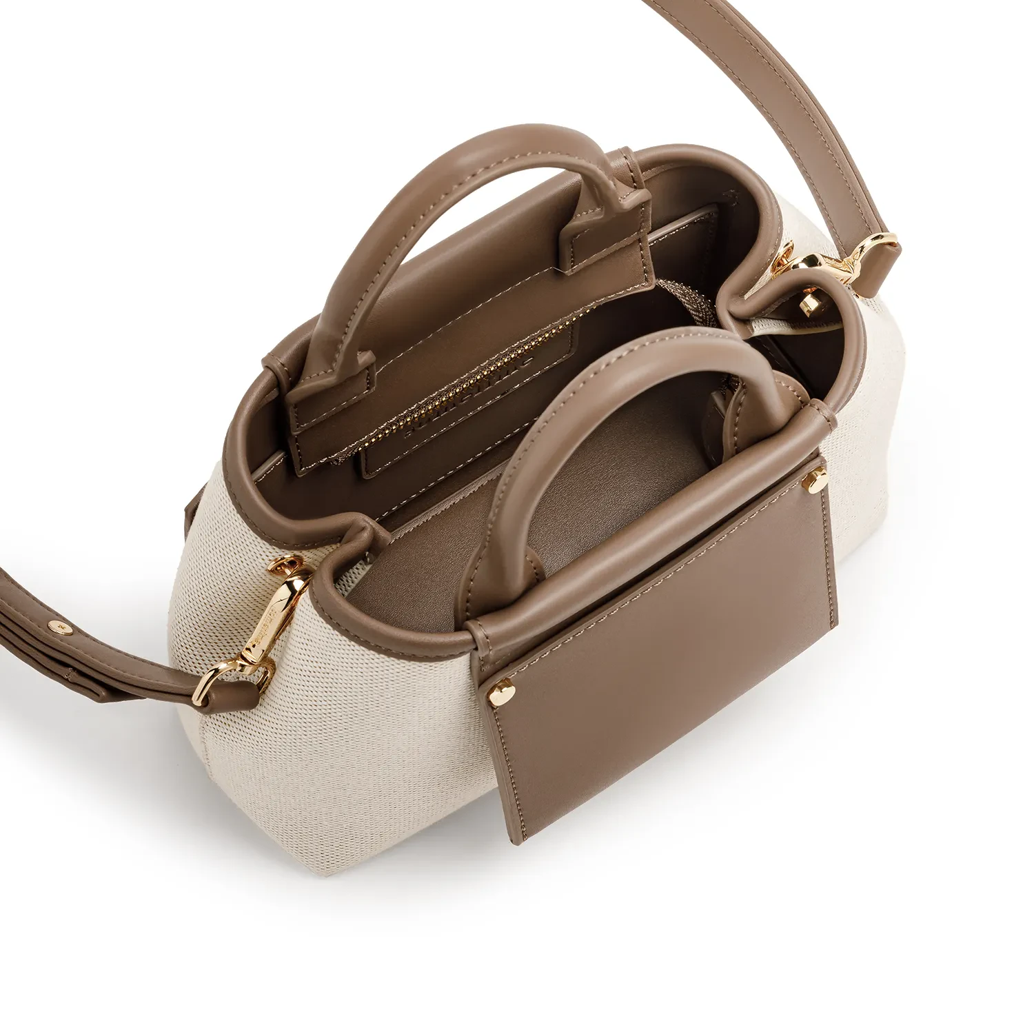 PICOLA TOP HANDLE BAG LUXE CANVAS - DARK MOCHA